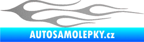 Samolepka Plameny 002 stříbrná metalíza