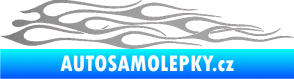 Samolepka Plameny 003 stříbrná metalíza