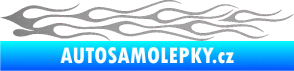 Samolepka Plameny 005 stříbrná metalíza