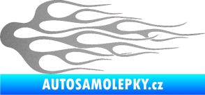 Samolepka Plameny 008 stříbrná metalíza