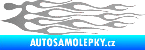 Samolepka Plameny 014 stříbrná metalíza