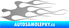Samolepka Plameny 016 stříbrná metalíza