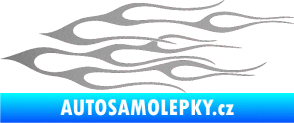 Samolepka Plameny 017 stříbrná metalíza