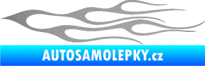 Samolepka Plameny 021 stříbrná metalíza