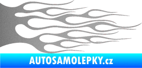 Samolepka Plameny 023 stříbrná metalíza