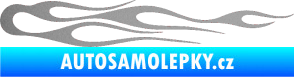 Samolepka Plameny 024 stříbrná metalíza