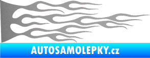 Samolepka Plameny 030 stříbrná metalíza