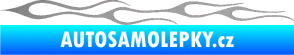 Samolepka Plameny 034 stříbrná metalíza