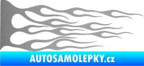Samolepka Plameny 036 stříbrná metalíza