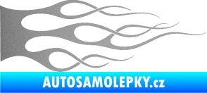 Samolepka Plameny 056 stříbrná metalíza