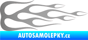 Samolepka Plameny 089 stříbrná metalíza