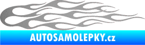 Samolepka Plameny 096 stříbrná metalíza