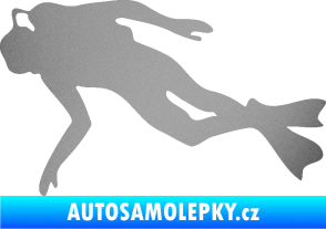 Samolepka Potápěč 002 levá stříbrná metalíza