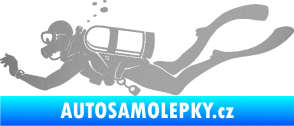 Samolepka Potápěč 011 levá stříbrná metalíza