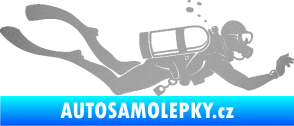 Samolepka Potápěč 011 pravá stříbrná metalíza