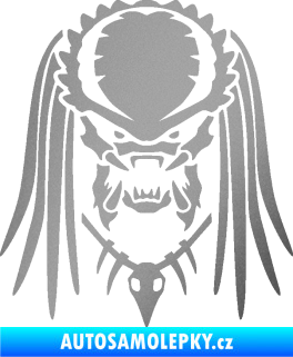 Samolepka Predátor 001  stříbrná metalíza
