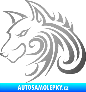 Samolepka Predator tattoo 001 levá stříbrná metalíza