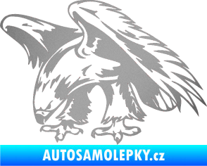 Samolepka Predators 001 levá orel stříbrná metalíza