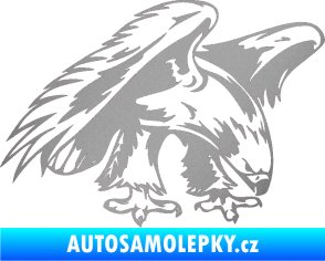 Samolepka Predators 001 pravá orel stříbrná metalíza