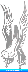 Samolepka Predators 019 levá sova stříbrná metalíza