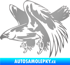 Samolepka Predators 034 levá stříbrná metalíza