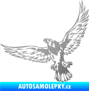 Samolepka Predators 044 levá stříbrná metalíza