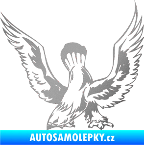 Samolepka Predators 051 levá stříbrná metalíza