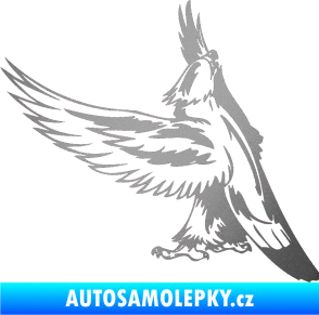 Samolepka Predators 054 levá orel stříbrná metalíza