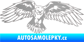 Samolepka Predators 077 pravá sova stříbrná metalíza