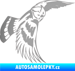 Samolepka Predators 081 pravá sova stříbrná metalíza