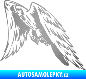 Samolepka Predators 090 levá sokol stříbrná metalíza