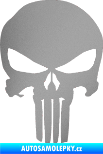 Samolepka Punisher 001 stříbrná metalíza