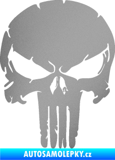 Samolepka Punisher 004 stříbrná metalíza