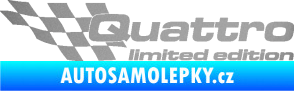 Samolepka Quattro limited edition levá stříbrná metalíza