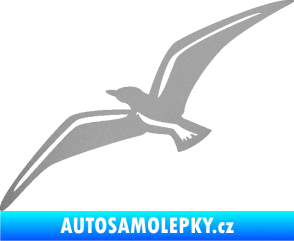 Samolepka Racek 001 levá stříbrná metalíza