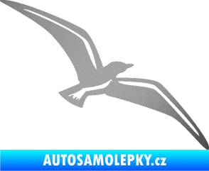 Samolepka Racek 001 pravá stříbrná metalíza