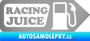 Samolepka Racing juice symbol tankování stříbrná metalíza