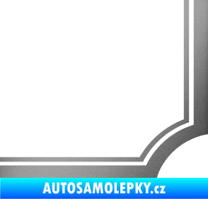 Samolepka Rohová samolepka 004 levá stříbrná metalíza
