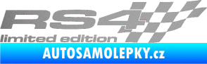 Samolepka RS4 limited edition pravá stříbrná metalíza