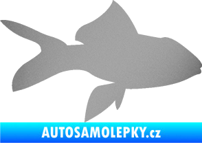 Samolepka Ryba 002 pravá stříbrná metalíza