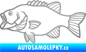Samolepka Ryba 015 levá stříbrná metalíza