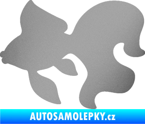 Samolepka Ryba 019 levá závojnatka stříbrná metalíza