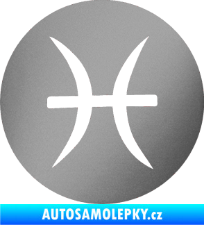 Samolepka Ryby 001 - horoskop stříbrná metalíza