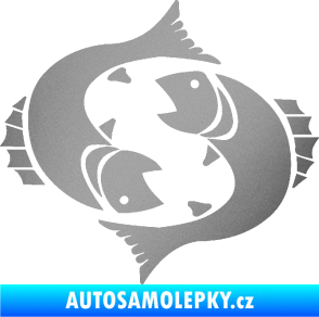 Samolepka Ryby 004 stříbrná metalíza