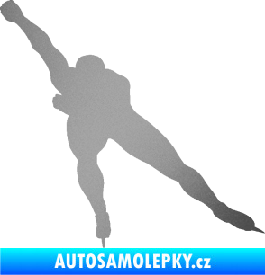 Samolepka Rychlobruslení levá stříbrná metalíza