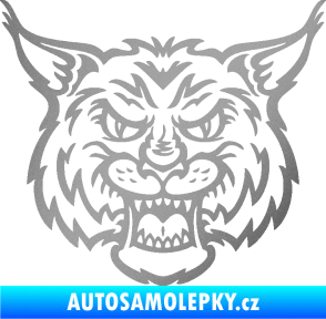 Samolepka Rys 001 stříbrná metalíza