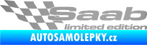 Samolepka Saab limited edition levá stříbrná metalíza