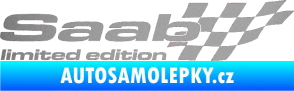 Samolepka Saab limited edition pravá stříbrná metalíza