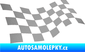 Samolepka Šachovnice 013 stříbrná metalíza