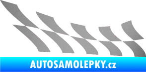 Samolepka Šachovnice 030 stříbrná metalíza